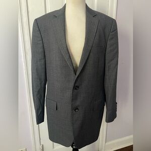 Brooks Brothers 1818 Fitzgerald Grey Herringbone Suit Jacket Italy Reda, 41R